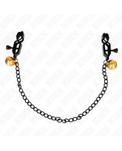KINK - PINCES À METON CHAÎNE PLATE ET CLOCHE ARGENT 30 CM