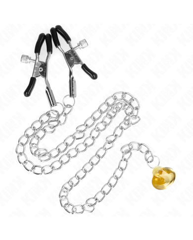 KINK - PINCES À TÉLÉTON CHAÎNE AVEC PENDENTIF CORNE 30 CM