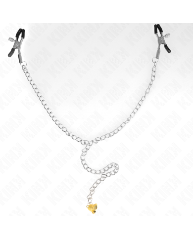 KINK - PINCES À TÉLÉTON CHAÎNE AVEC PENDENTIF CORNE 30 CM