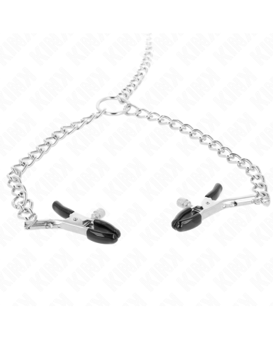 KINK - 4 PINCES À METON CHAÎNE 32 CM AVEC PETITES CHAÎNES 14 CM