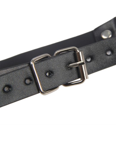 SUBBLIME - 953720 PINCES À SEINS EN CUIR BONDAGE NOIRES TAILLE UNIQUE