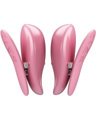 PRETTY LOVE - PINCES À TÉTONS CAILEY 10 VIBRATIONS TÉLÉCOMMANDE ROSE