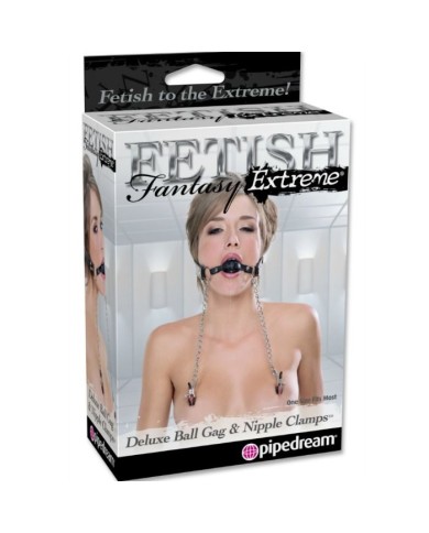 FETISH FANTASY EXTREME - DELUXE BALL GAG ET PINCES À TETONS