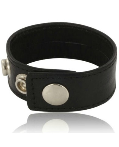 LEATHER BODY - SANGLE DE PÉNIS RÉGLABLE EN CUIR NOIR