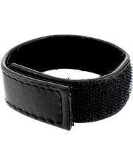 LEATHER BODY - SANGLE EN CUIR RÉGLABLE AVEC VELCRO POUR PÉNIS NOIR