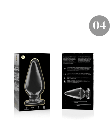 NEBULA SERIES BY IBIZA - PLUG ANAL MODÈLE 4 VERRE BOROSILICATE CLAIR 11 CM -O- 5 CM