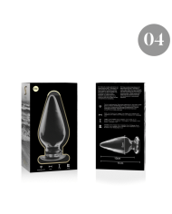 NEBULA SERIES BY IBIZA - PLUG ANAL MODÈLE 4 VERRE BOROSILICATE CLAIR 11 CM -O- 5 CM