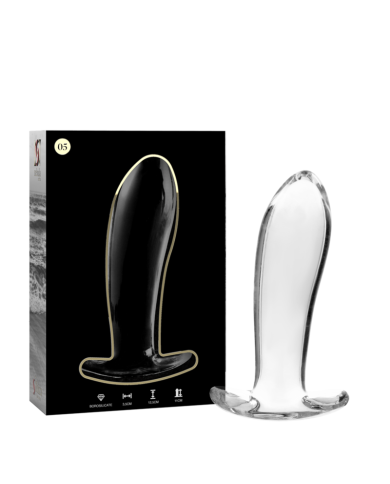 NEBULA SERIES BY IBIZA - PLUG ANAL MODÈLE 5 VERRE BOROSILICATE CLAIR 12.5 CM -O- 3.5 CM