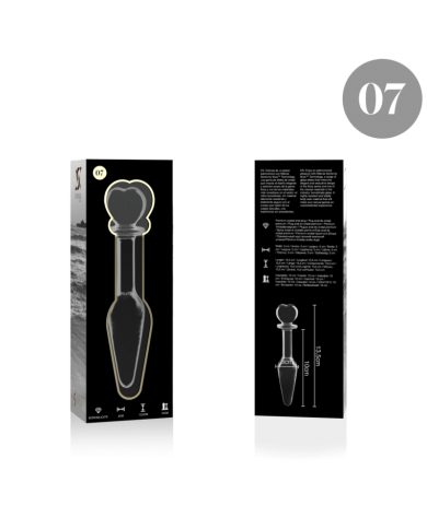 NEBULA SERIES BY IBIZA - PLUG ANAL MODÈLE 7 VERRE BOROSILICATE CLAIR 13.5 CM -O- 3 CM