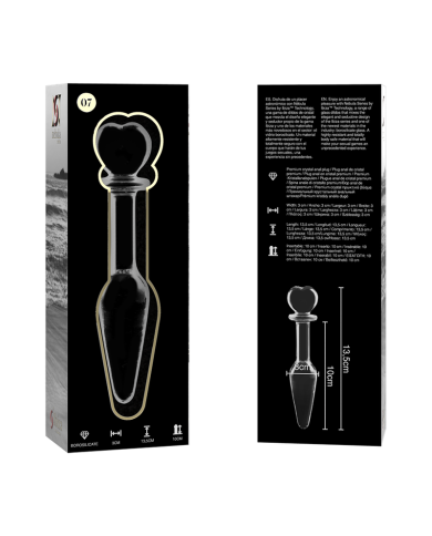 NEBULA SERIES BY IBIZA - PLUG ANAL MODÈLE 7 VERRE BOROSILICATE CLAIR 13.5 CM -O- 3 CM