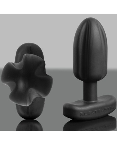 ELECTRASTIM - PLUG ANAL TARTARE QUADRIPOLAR SILICONE NOIR