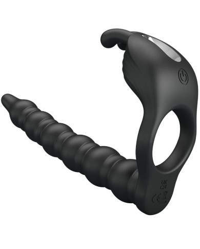 PRETTY LOVE - BLACKNEY ANNEAUX PÉNIS AVEC PLUG VIBRATEUR