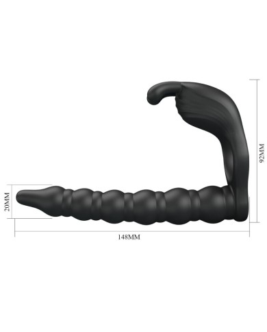 PRETTY LOVE - BLACKNEY ANNEAUX PÉNIS AVEC PLUG VIBRATEUR
