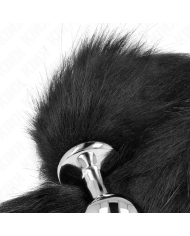 KINK - PLUG ANAL TAILLE M 8 X 3,5 CM AVEC QUEUE SYNTHÉTIQUE 40 CM NOIR