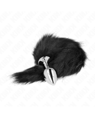 KINK - PLUG ANAL TAILLE M 8 X 3,5 CM AVEC QUEUE SYNTHÉTIQUE 40 CM NOIR