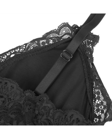 SUBBLIME - TEDDY DÉTAIL DENTELLE FLORALE NOIR L/XL