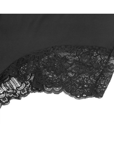 SUBBLIME - TEDDY DÉTAIL DENTELLE FLORALE NOIR L/XL