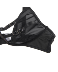 SUBBLIME - ENSEMBLE DEUX PIÈCES DE SOUTIEN-GORGE TRANSPARENT ET BANDES S/M