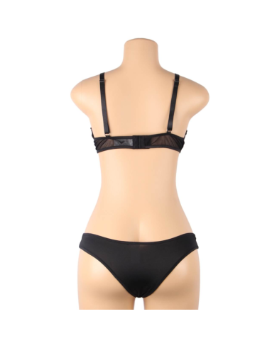 SUBBLIME - ENSEMBLE DEUX PIÈCES DE SOUTIEN-GORGE TRANSPARENT ET BANDES S/M