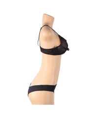 SUBBLIME - ENSEMBLE DEUX PIÈCES DE SOUTIEN-GORGE TRANSPARENT ET BANDES S/M
