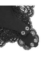 SUBBLIME - TEDDY DÉTAIL DENTELLE FLORALE NOIR S/M