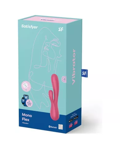 SATISFYER - MONO FLEX ROUGE AVEC APPLICATION SATISFYER - MONO FLEX ROUGE AVEC APPLICATION