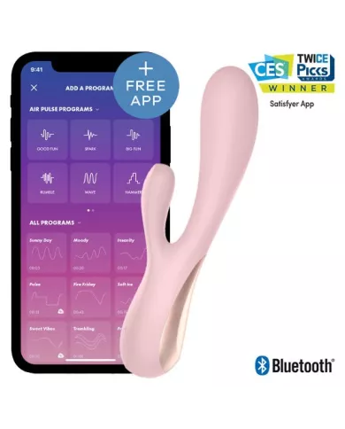 SATISFYER - MONO FLEX ROSE AVEC APPLICATION SATISFYER - MONO FLEX ROSE AVEC APPLICATION