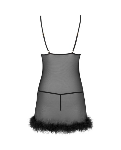 LIVCO CORSETTI FASHION - ENSEMBLE ZERUNAM BABYDOLL + STRING NOIR