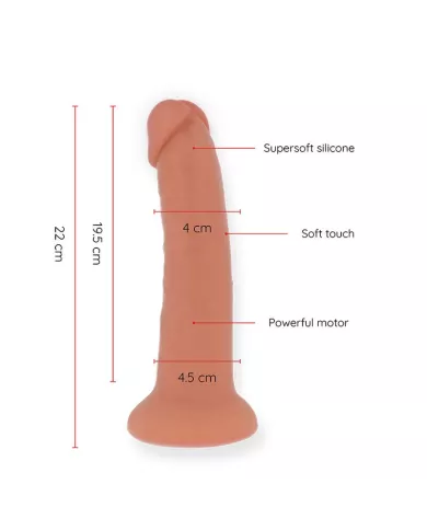 ONINDER - GRAND GODE VIBRATEUR BOGOTÁ 9 VITESSES NATUREL 22 CM -O- 4,5 CM - APPLICATION GRATUITE