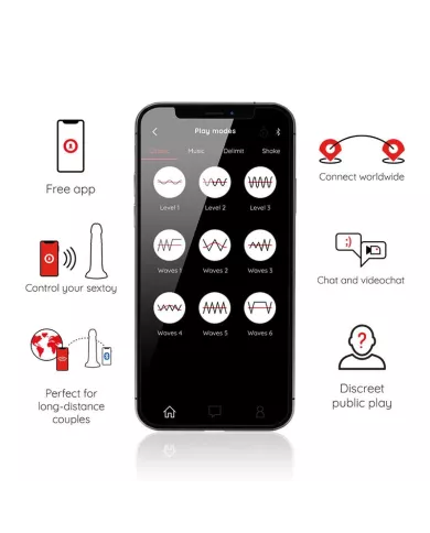 ONINDER - GODE VIBRATEUR BOGOTÁ MOYEN 9 VITESSES NATUREL 20 CM -O- 4.2 CM - APPLICATION GRATUITE