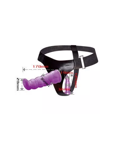 BAILE - HARNAIS ANAL ET VAGINAL FEMME LILAS GPOINT 17 CM BAILE - HARNAIS ANAL ET VAGINAL FEMME LILAS GPOINT 17 CM