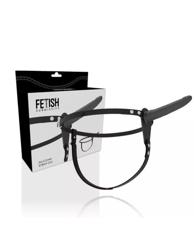 FETISH SUBMISSIVE HARNESS - SILICONE NOIR 15 CM