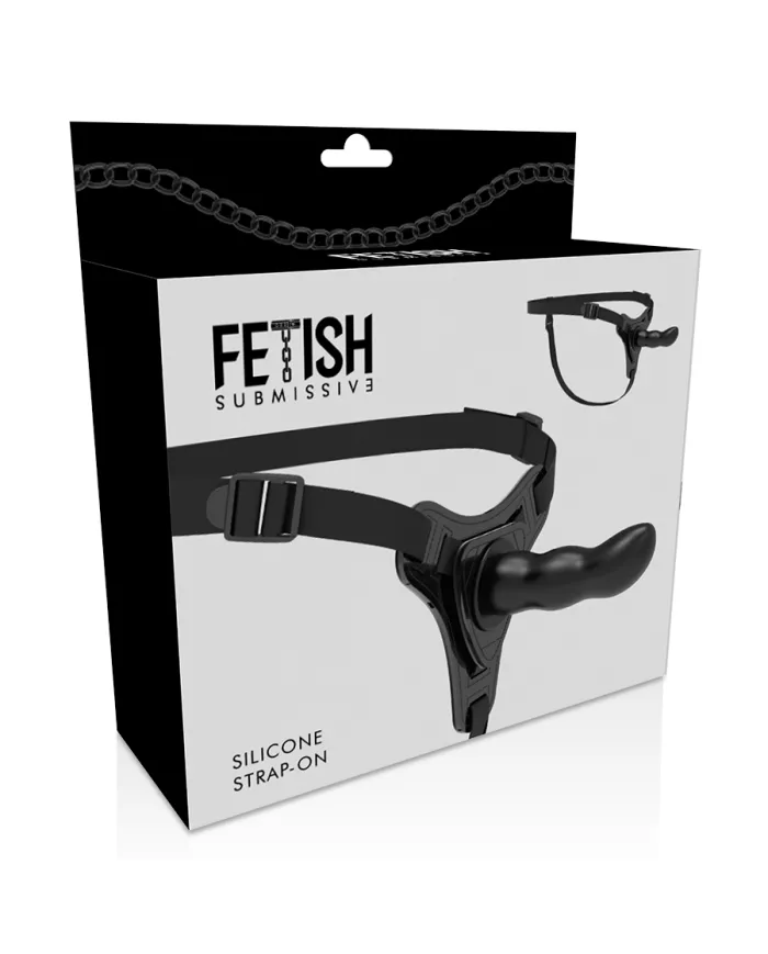 FETISH SUBMISSIVE HARNESS - SILICONE NOIR POINT G 16 CM FETISH SUBMISSIVE HARNESS - SILICONE NOIR POINT G 16 CM