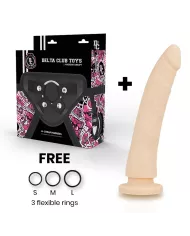 DELTA CLUB - TOYS HARNAIS + DONG FLESH SILICONE 17 CM -O- 3 CM DELTA CLUB - TOYS HARNAIS + DONG FLESH SILICONE 17 CM -O- 3 CM
