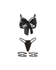 SUBBLIME - 955199 ENSEMBLE SOUTIEN-GORGE AVEC NŒUD NOIR RÉGLABLE S/M