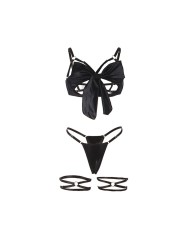 SUBBLIME - 955205 ENSEMBLE SOUTIEN-GORGE AVEC NŒUD NOIR RÉGLABLE L/XL
