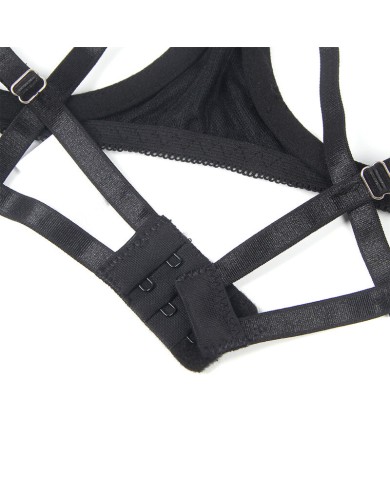 SUBBLIME - 955205 ENSEMBLE SOUTIEN-GORGE AVEC NŒUD NOIR RÉGLABLE L/XL