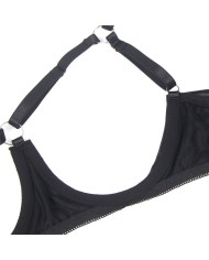 SUBBLIME - 955205 ENSEMBLE SOUTIEN-GORGE AVEC NŒUD NOIR RÉGLABLE L/XL