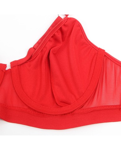 SUBBLIME - 955250 ENSEMBLE SOUTIEN-GORGE BONDAGE ROUGE AVEC JARRETELLES S/M