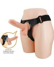 PRETTY LOVE - HARNAIS SLIPS HARNAIS UNIVERSEL AVEC GODE TOM 20 CM NATUREL PRETTY LOVE - HARNAIS SLIPS HARNAIS UNIVERSEL AVEC GODE TOM 20 CM NATUREL