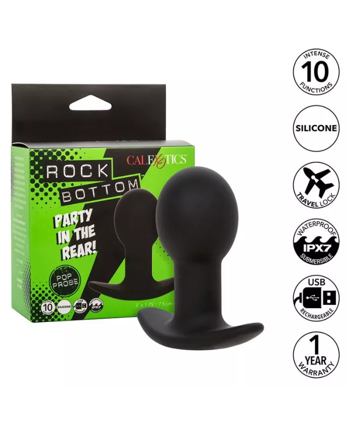 CALEXOTICS - ROCK BOTTOM PLUG ANAL 10 VIBRATIONS SILICONE NOIR CALEXOTICS - ROCK BOTTOM PLUG ANAL 10 VIBRATIONS SILICONE NOIR