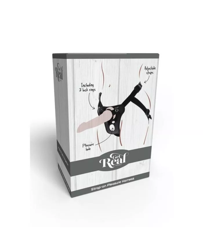 GET REAL - HARNAIS DE PLAISIR  STRAP-ON NOIR GET REAL - HARNAIS DE PLAISIR  STRAP-ON NOIR