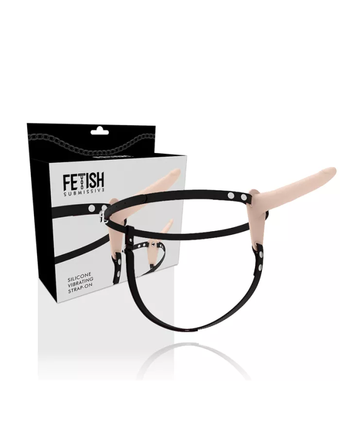 FETISH SUBMISSIVE HARNESS - VIBRATEUR SILICONE FLESH 15 CM