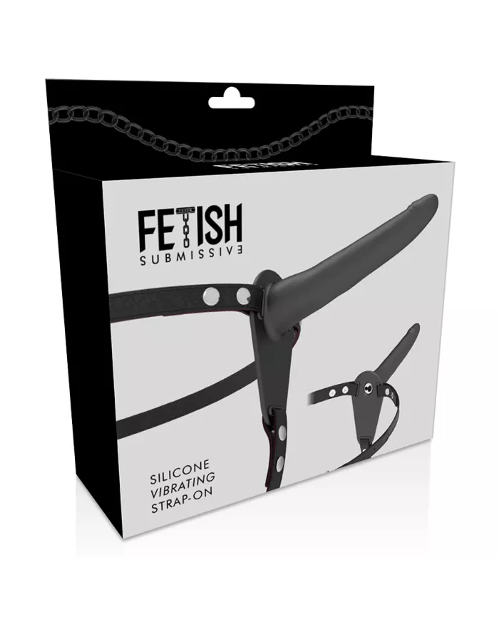 FETISH SUBMISSIVE HARNESS - VIBRATEUR SILICONE NOIR 15 CM FETISH SUBMISSIVE HARNESS - VIBRATEUR SILICONE NOIR 15 CM