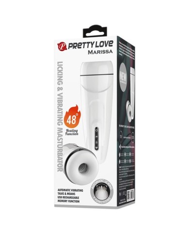 PRETTY LOVE - MASTURBATEUR HOMME MARISSA VIBRATION, CHALEUR, VOIX ET ASPIRATION