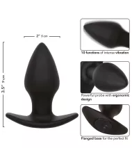 CALEXOTICS - ROCK BOTTOM PLUG ANAL PARFAIT 10 VIBRATIONS SILICONE NOIR