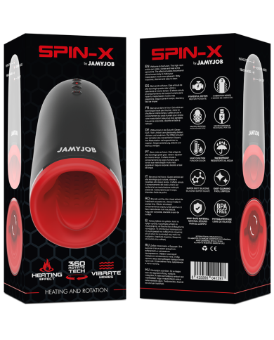 JAMYJOB - MASTURBATEUR CHAUFFANT ET ROTATION SPIN-X