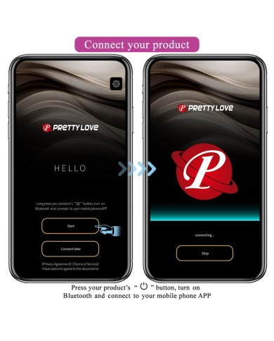 PRETTY LOVE - HECTOR ELECTROSHOCK VIBRATEUR PAR APP CONTROL VIOLET
