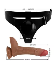 PRETTY LOVE - SLIP HARNAIS UNIVERSEL AVEC GODE VIBRANT ET SQUIRTING 15,5 CM MULATO PRETTY LOVE - SLIP HARNAIS UNIVERSEL AVEC GODE VIBRANT ET SQUIRTING 15,5 CM MULATO