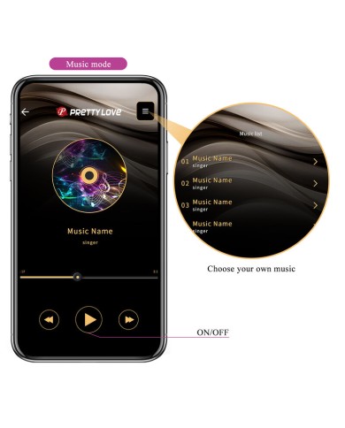 PRETTY LOVE - HECTOR ELECTROSHOCK VIBRATEUR PAR APP CONTROL VIOLET